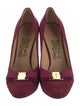 Salvatore Ferragamo Vara Bow Accent Suede Pumps