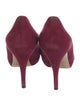 Salvatore Ferragamo Vara Bow Accent Suede Pumps