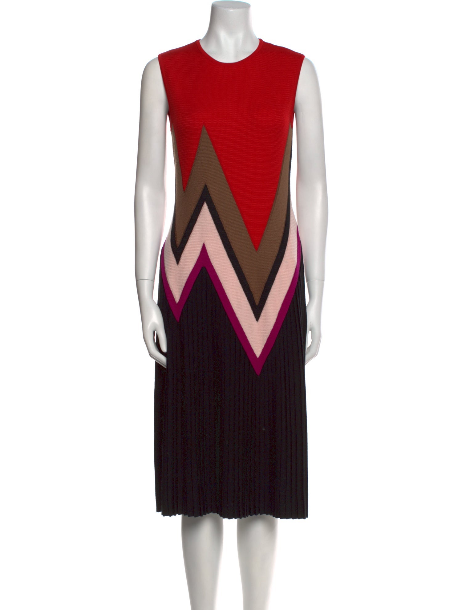 Salvatore Ferragamo Virgin Wool Midi Length Dress