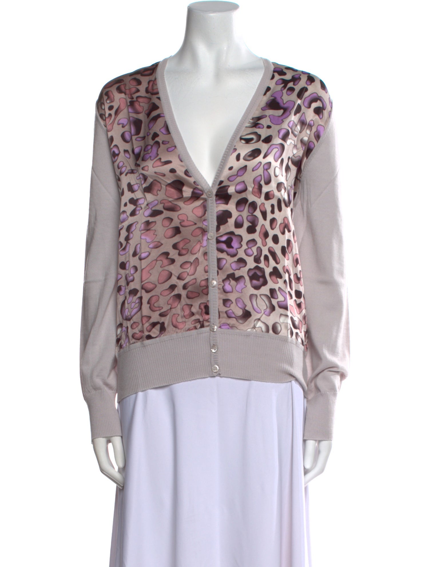 Salvatore Ferragamo Wool Animal Print Sweater