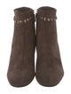 Salvatore Ferragamo Suede Chain-Link Accents Boots