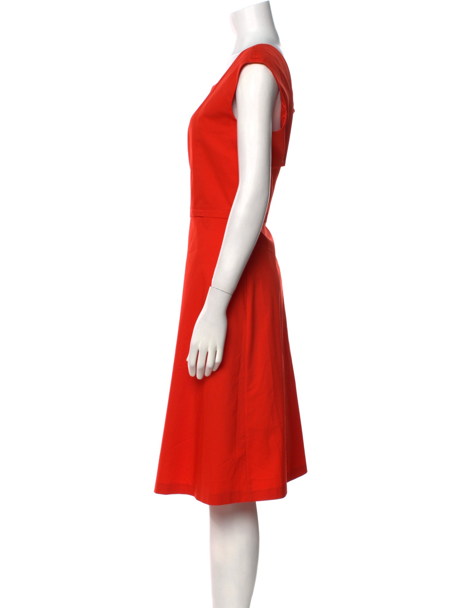Salvatore Ferragamo Square Neckline Midi Length Dress