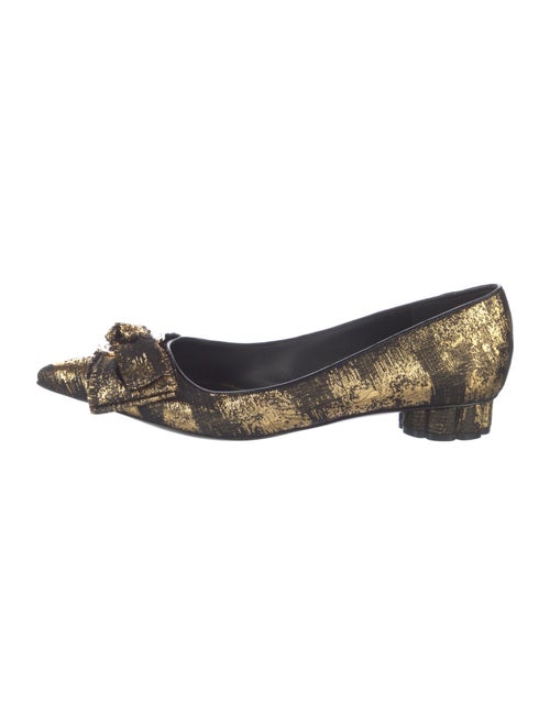 Salvatore Ferragamo Printed Bow Accents Flats