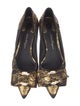 Salvatore Ferragamo Printed Bow Accents Flats