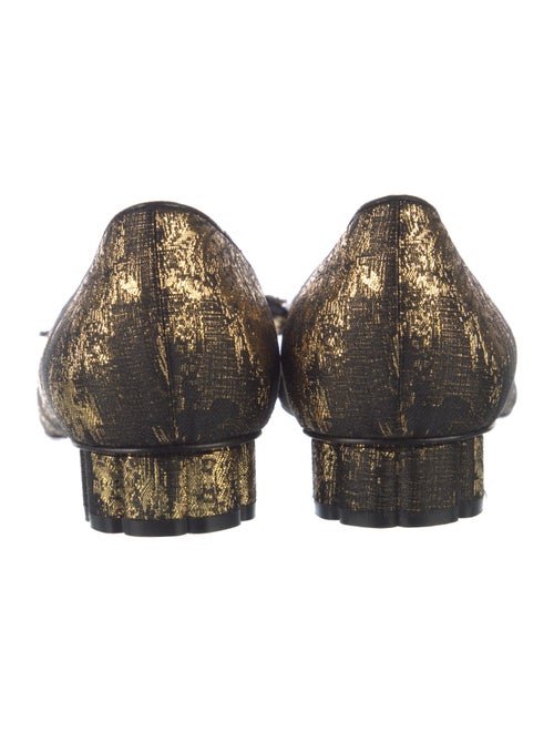 Salvatore Ferragamo Printed Bow Accents Flats
