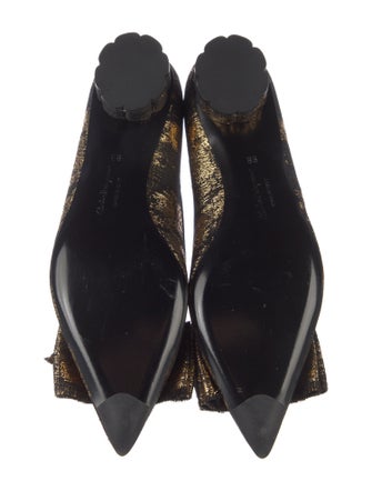 Salvatore Ferragamo Printed Bow Accents Flats