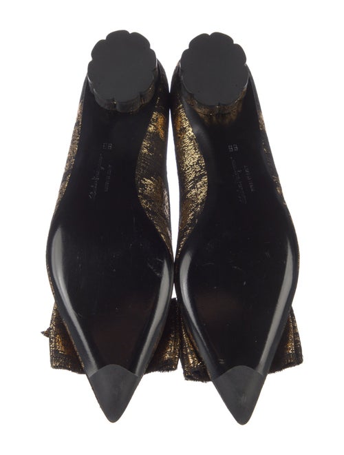 Salvatore Ferragamo Printed Bow Accents Flats