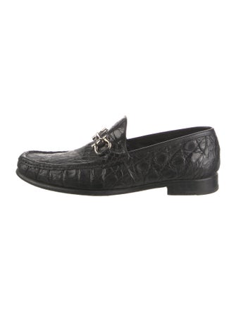 Salvatore Ferragamo Crocodile Dress Loafers
