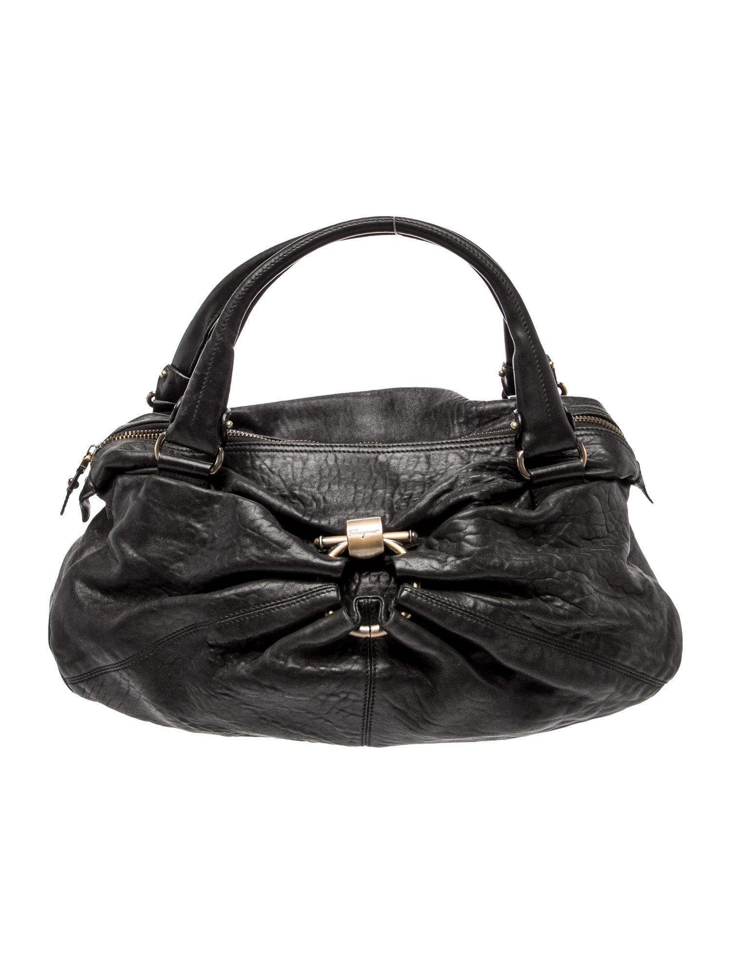 Salvatore Ferragamo Leather Top Handle Bag