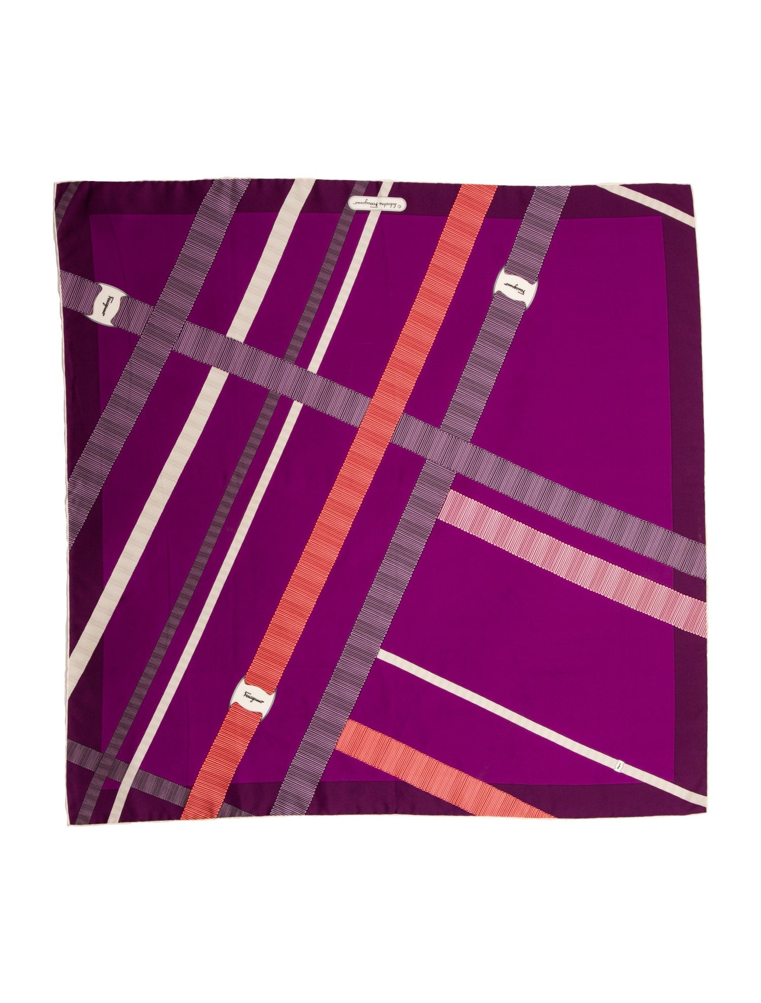 Salvatore Ferragamo Silk Striped Scarf