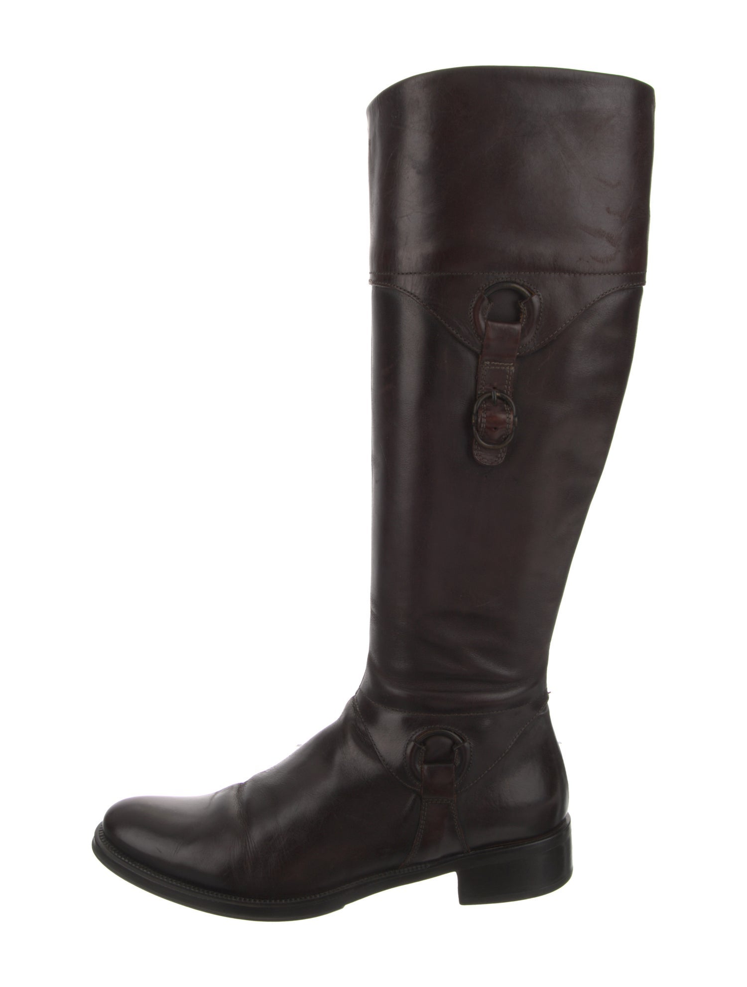 Salvatore Ferragamo Leather Riding Boots