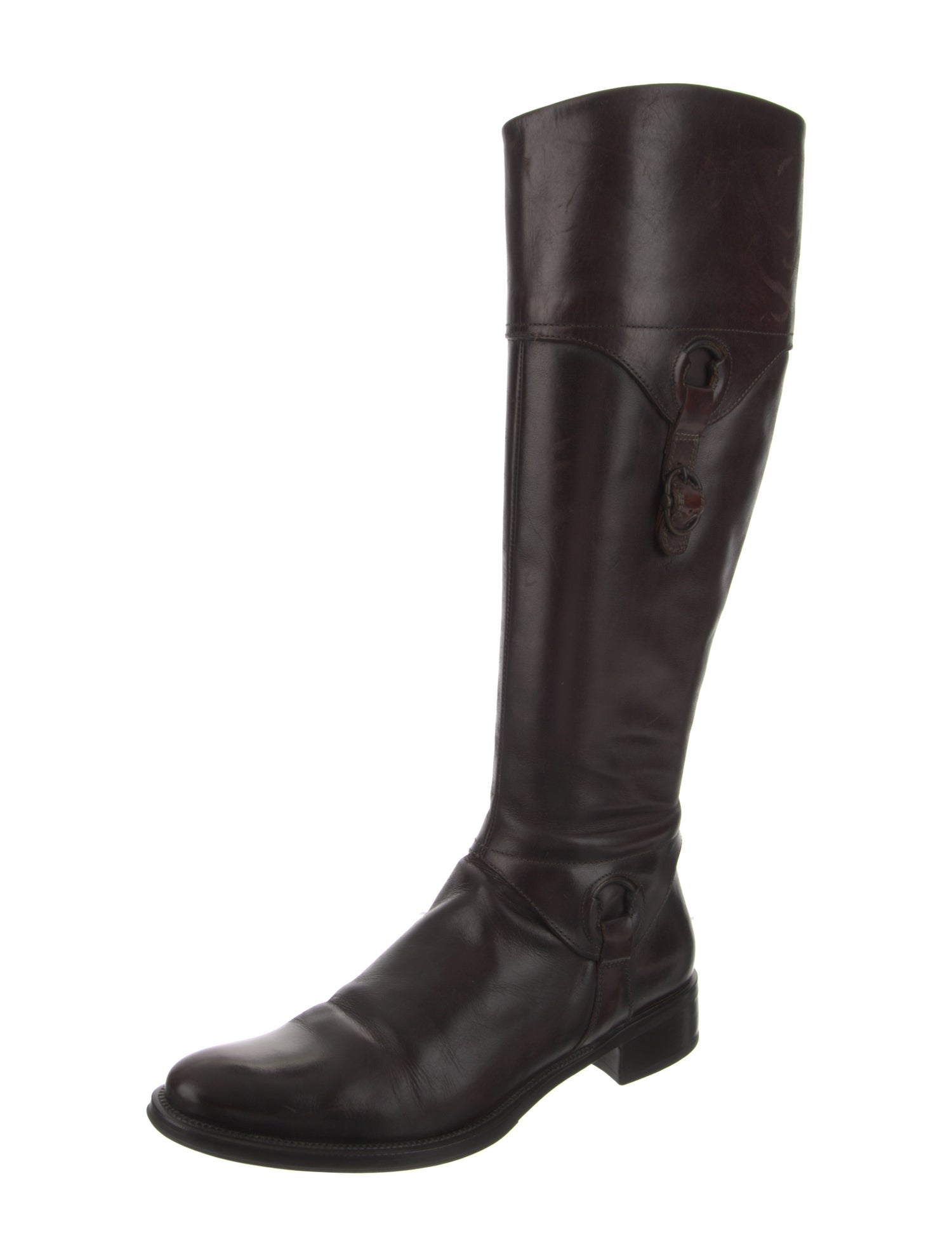 Salvatore Ferragamo Leather Riding Boots