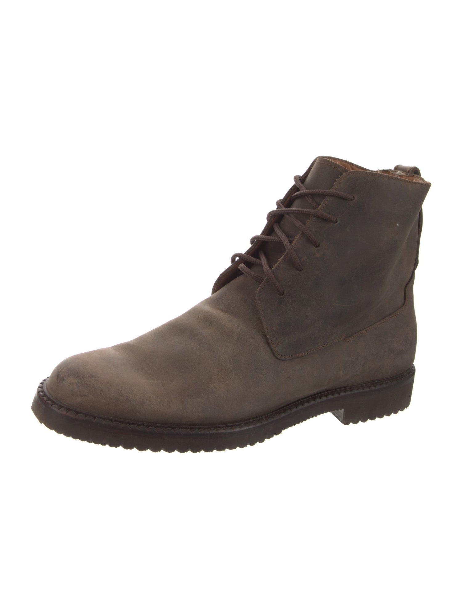 Salvatore Ferragamo Suede Combat Boots