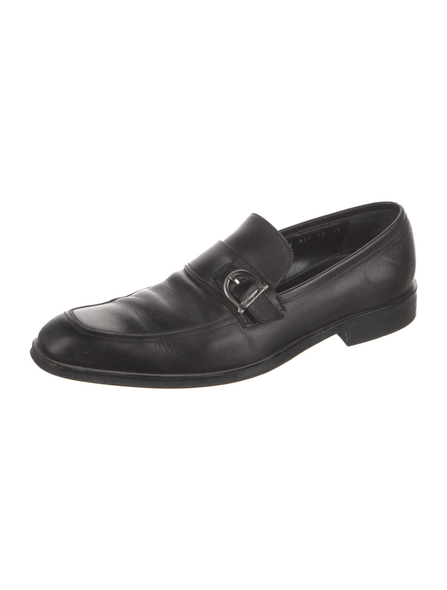 Salvatore Ferragamo Leather Monk Straps