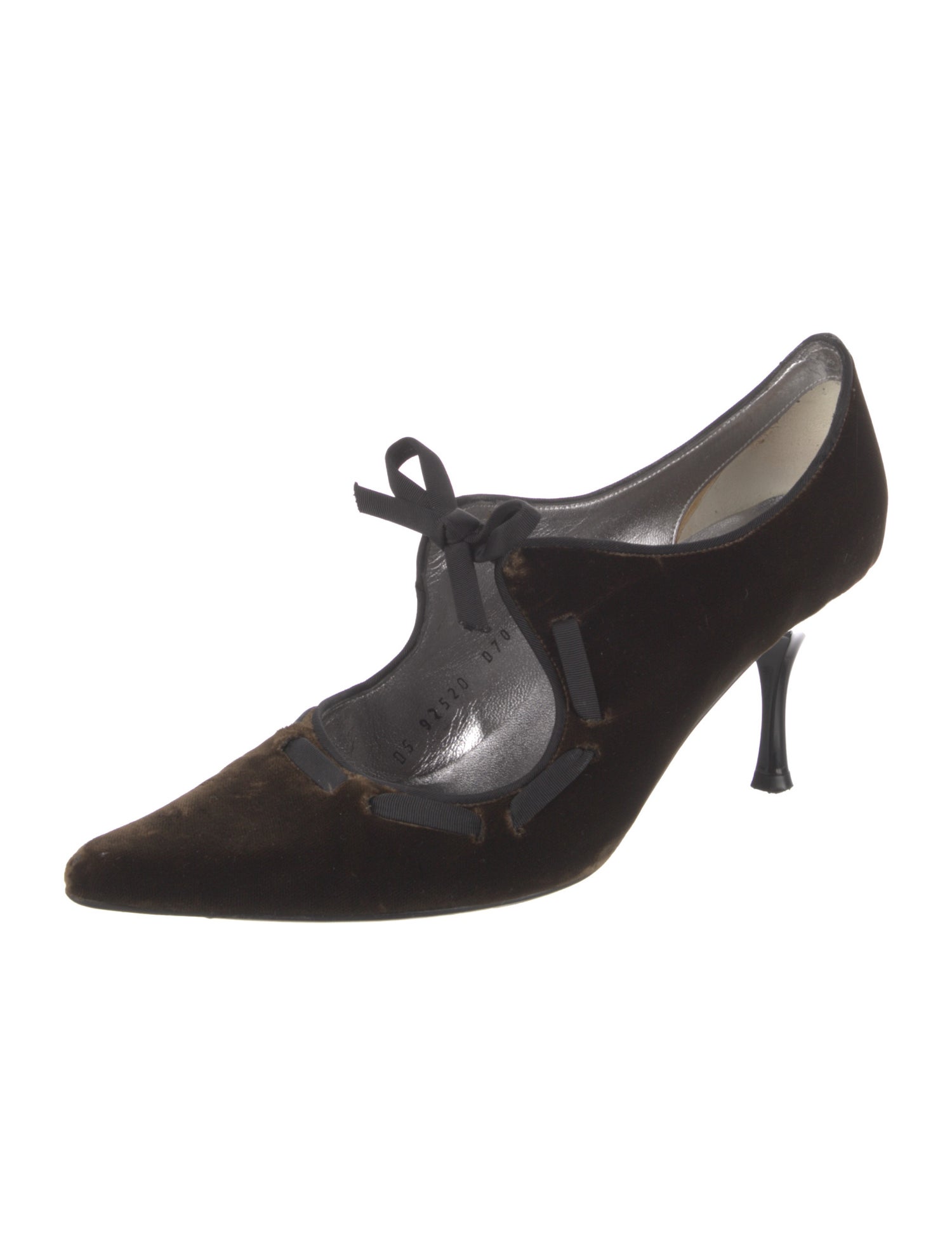 Salvatore Ferragamo Velvet Bow Accents Pumps