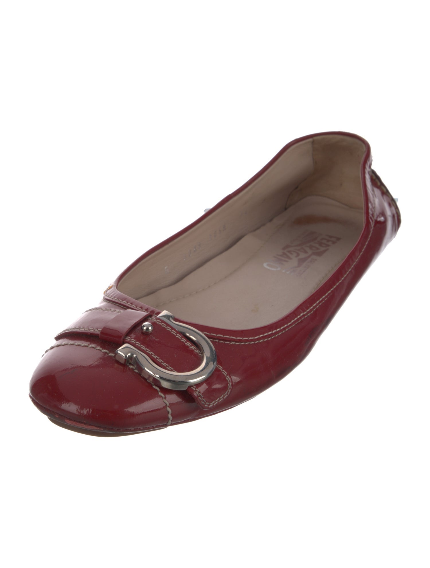 Salvatore Ferragamo Patent Leather Ballet Flats