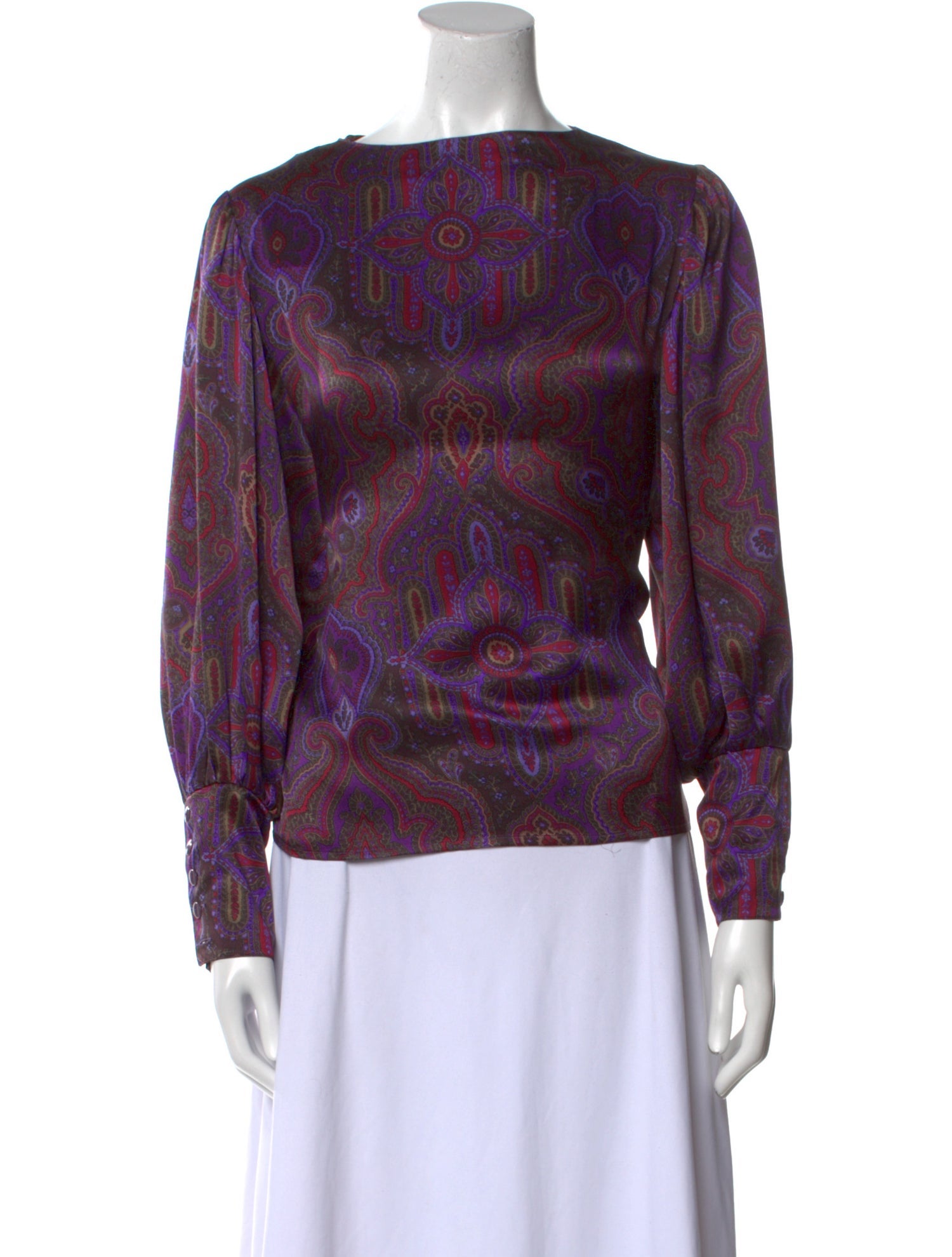 Salvatore Ferragamo Silk Printed Blouse