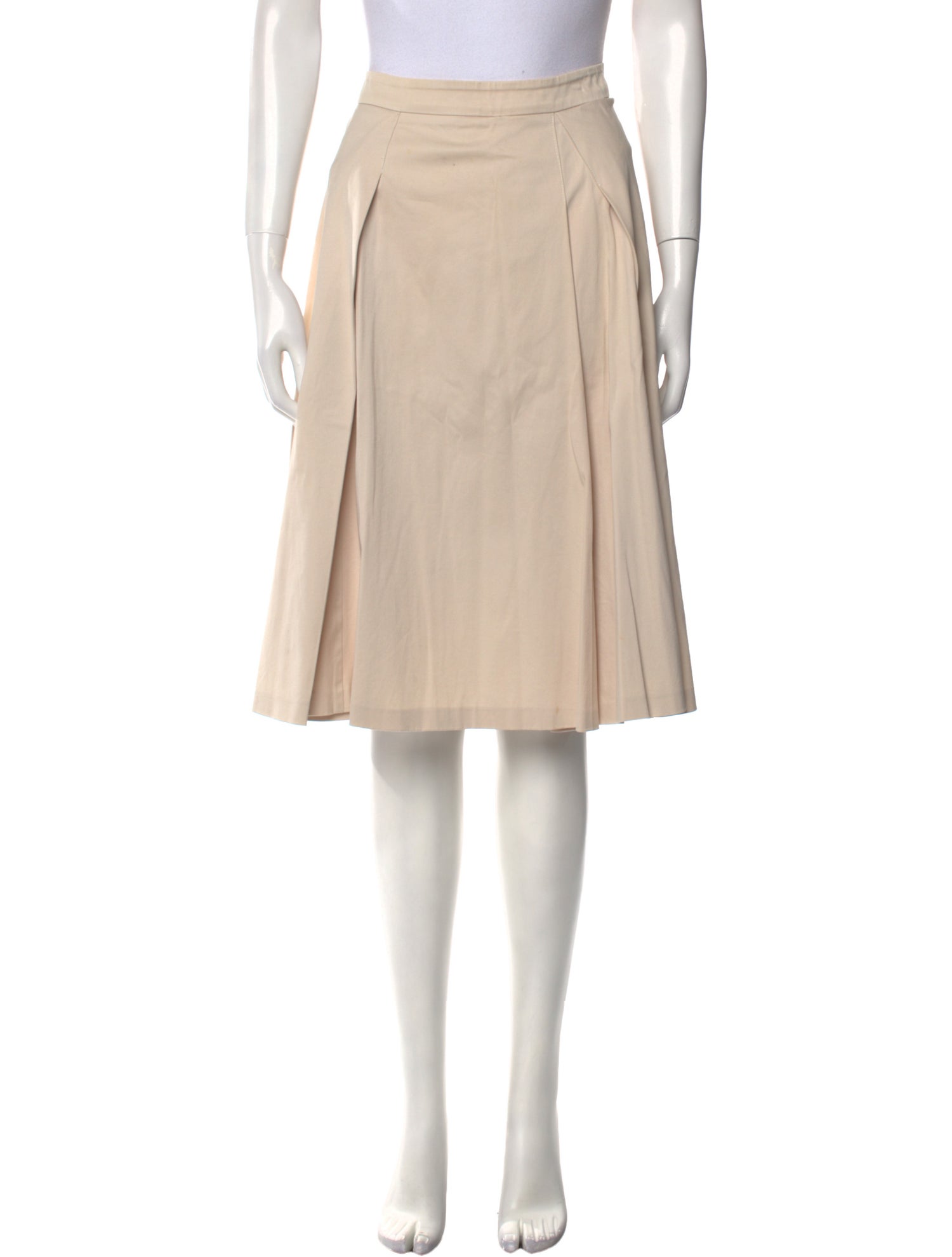 Salvatore Ferragamo Pleated Accents Knee-Length Skirt