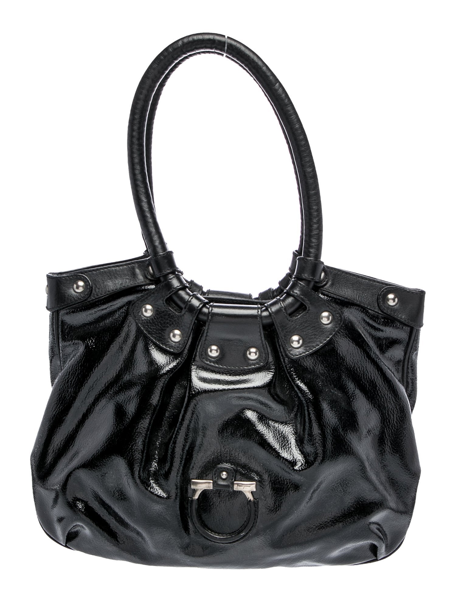 Salvatore Ferragamo Patent Leather Shoulder Bag
