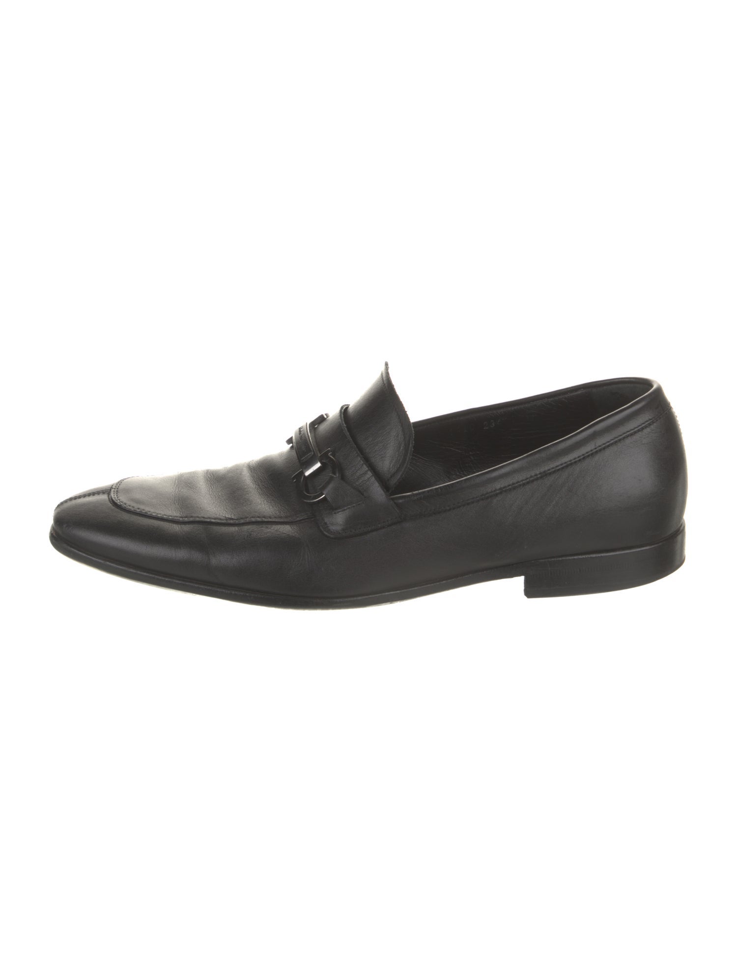 Salvatore Ferragamo Gancini Logo Leather Dress Loafers