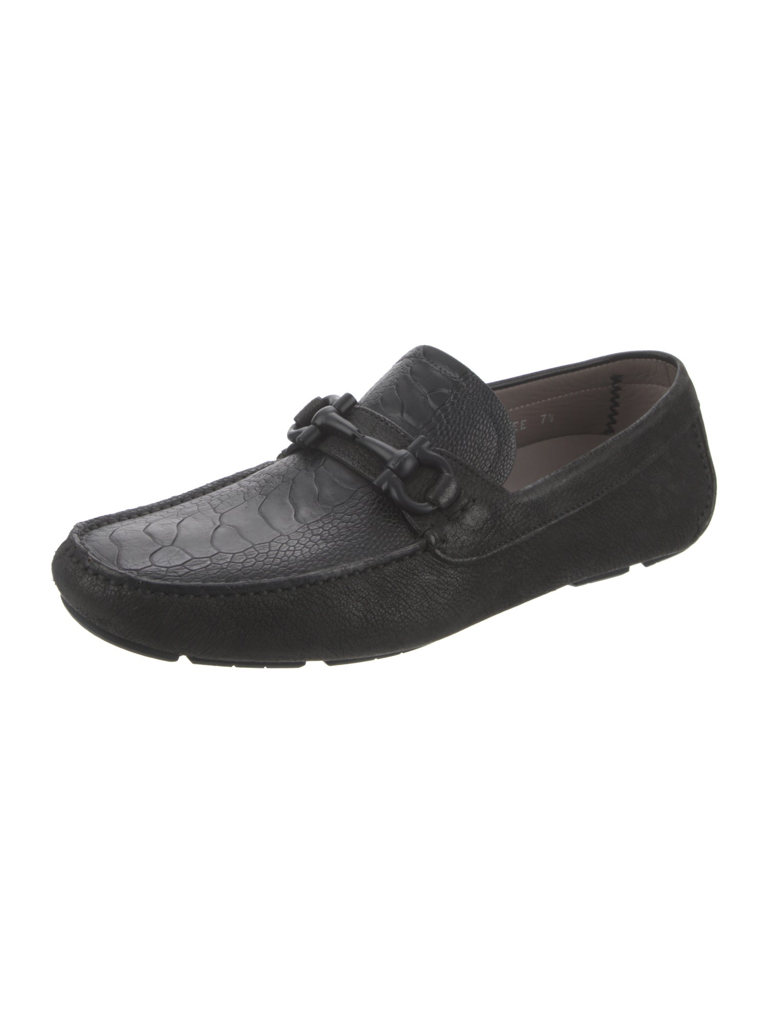 Salvatore Ferragamo Ostrich Leg Moccasins