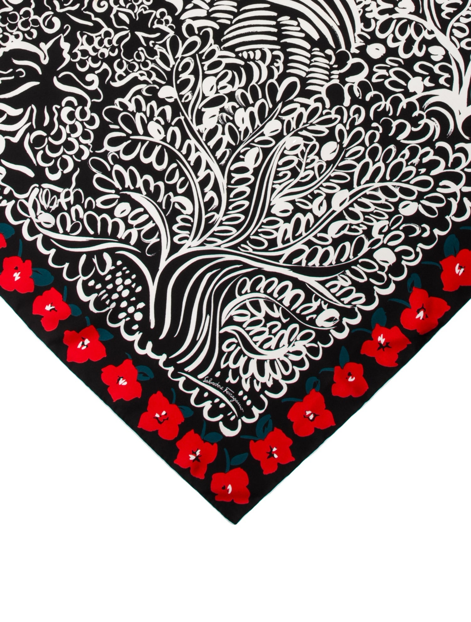 Salvatore Ferragamo Silk Printed Scarf