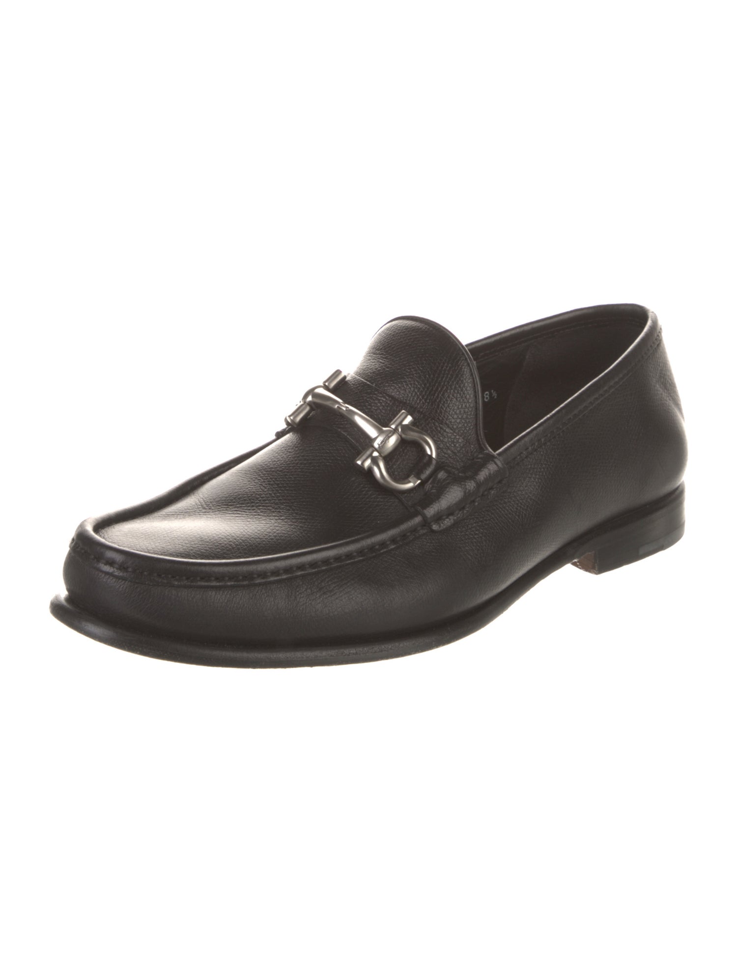 Salvatore Ferragamo Gancini Logo Leather Dress Loafers