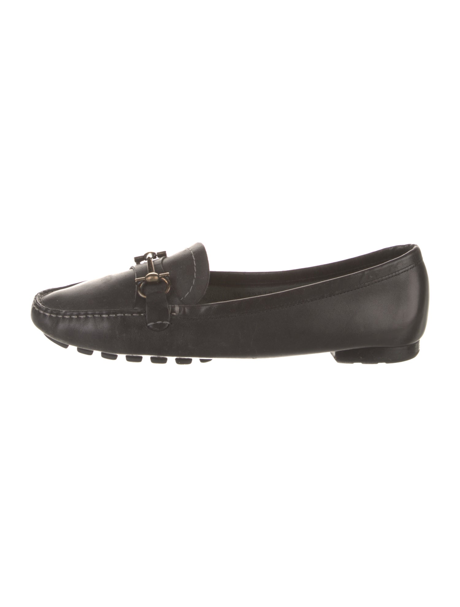 Salvatore Ferragamo Gancini Logo Leather Loafers
