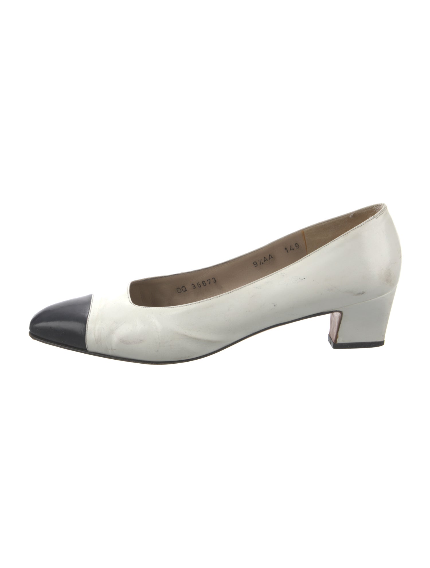 Salvatore Ferragamo Leather Colorblock Pattern Pumps