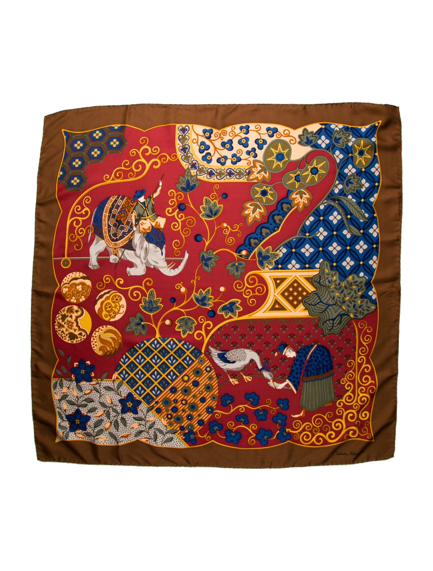 Salvatore Ferragamo Silk Printed Scarf