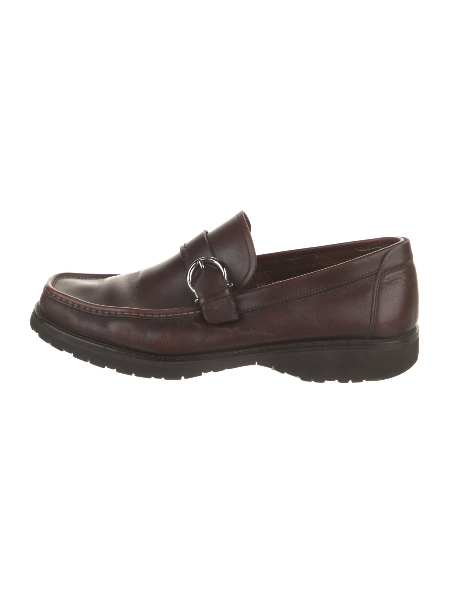 Salvatore Ferragamo Leather Monk Straps