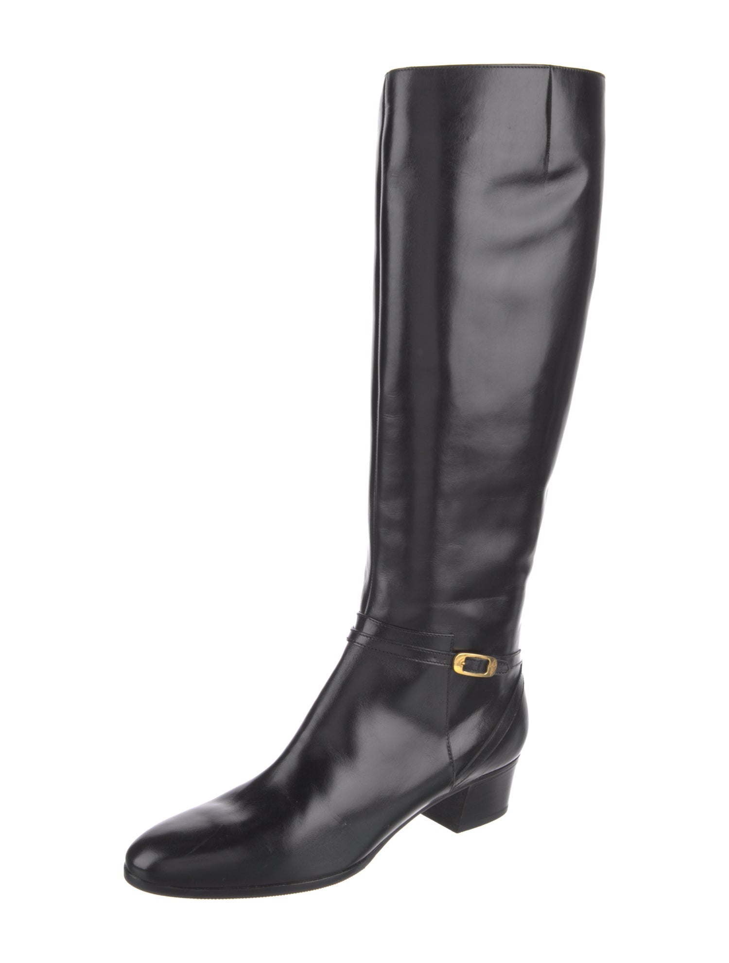 Salvatore Ferragamo Leather Riding Boots