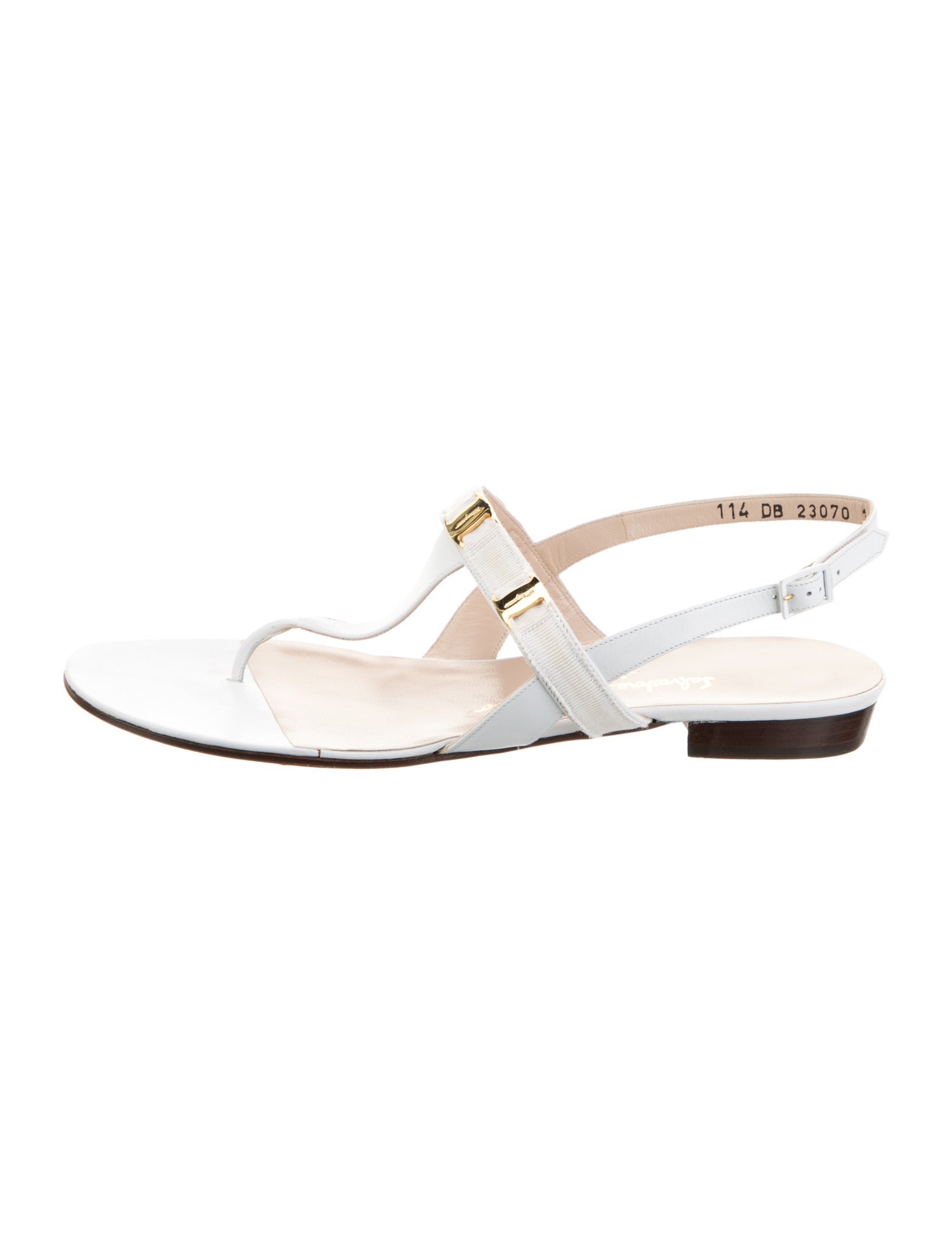 Salvatore Ferragamo Leather T-Strap Sandals