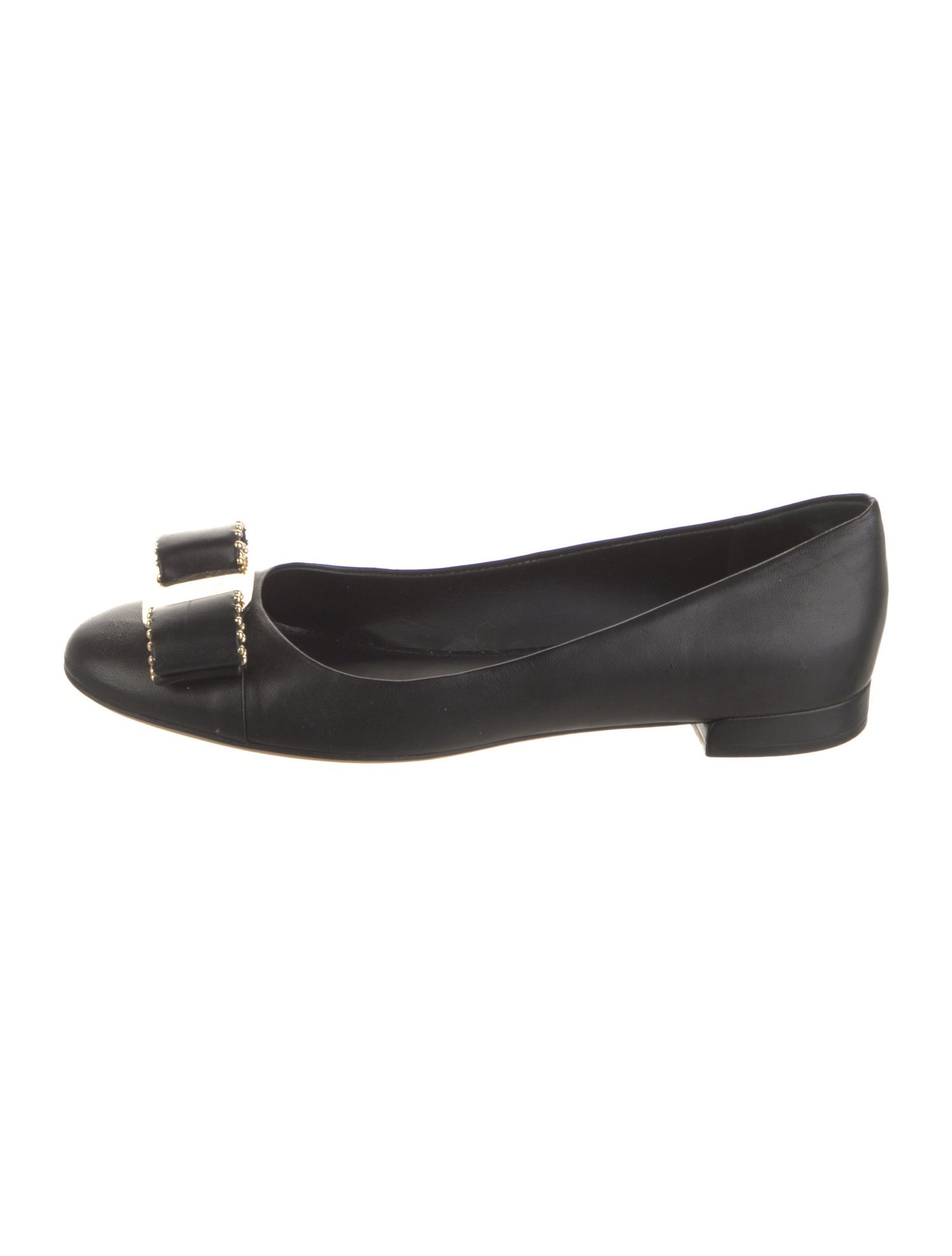Salvatore Ferragamo Vara Bow Accent Leather Flats