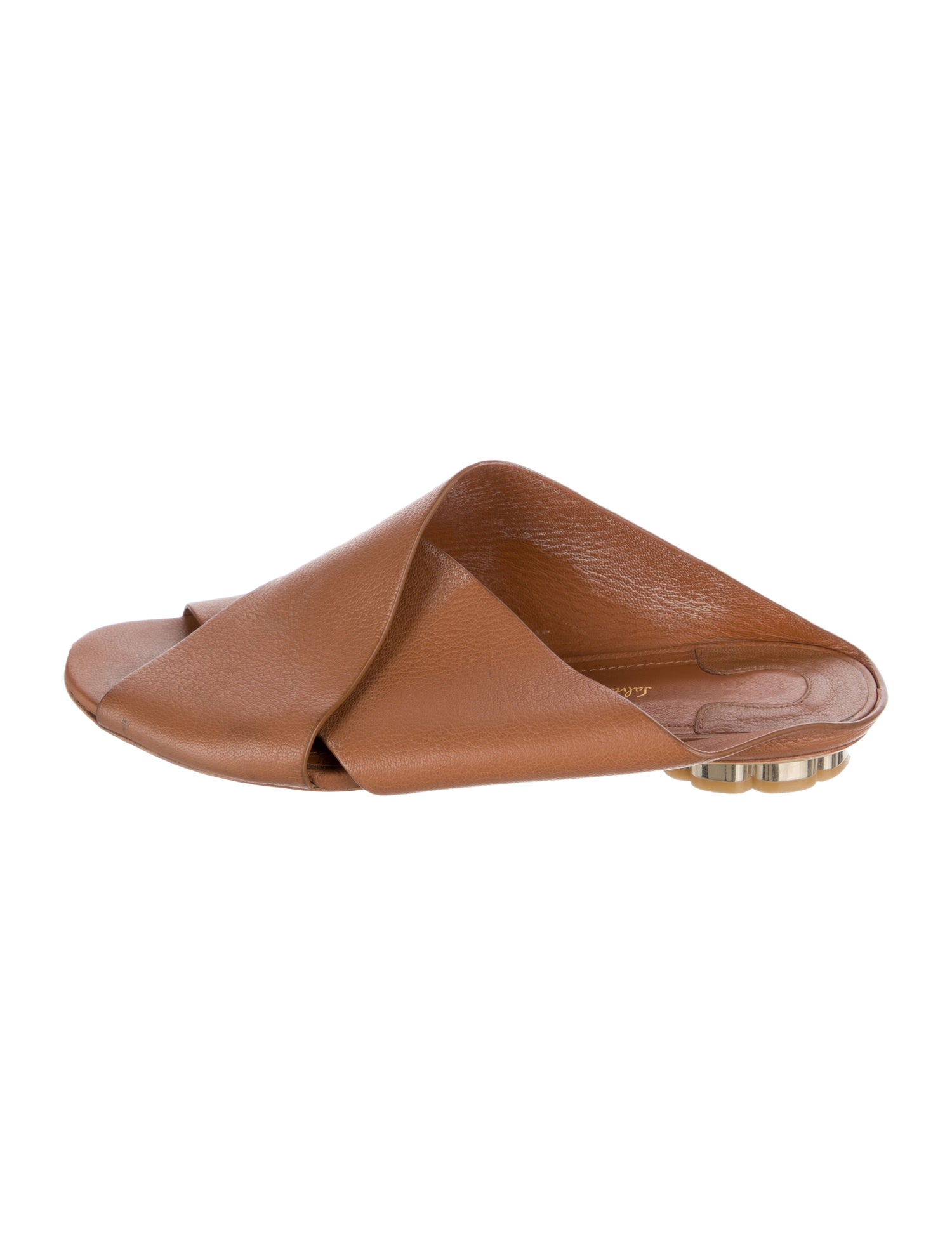 Salvatore Ferragamo Leather Slides