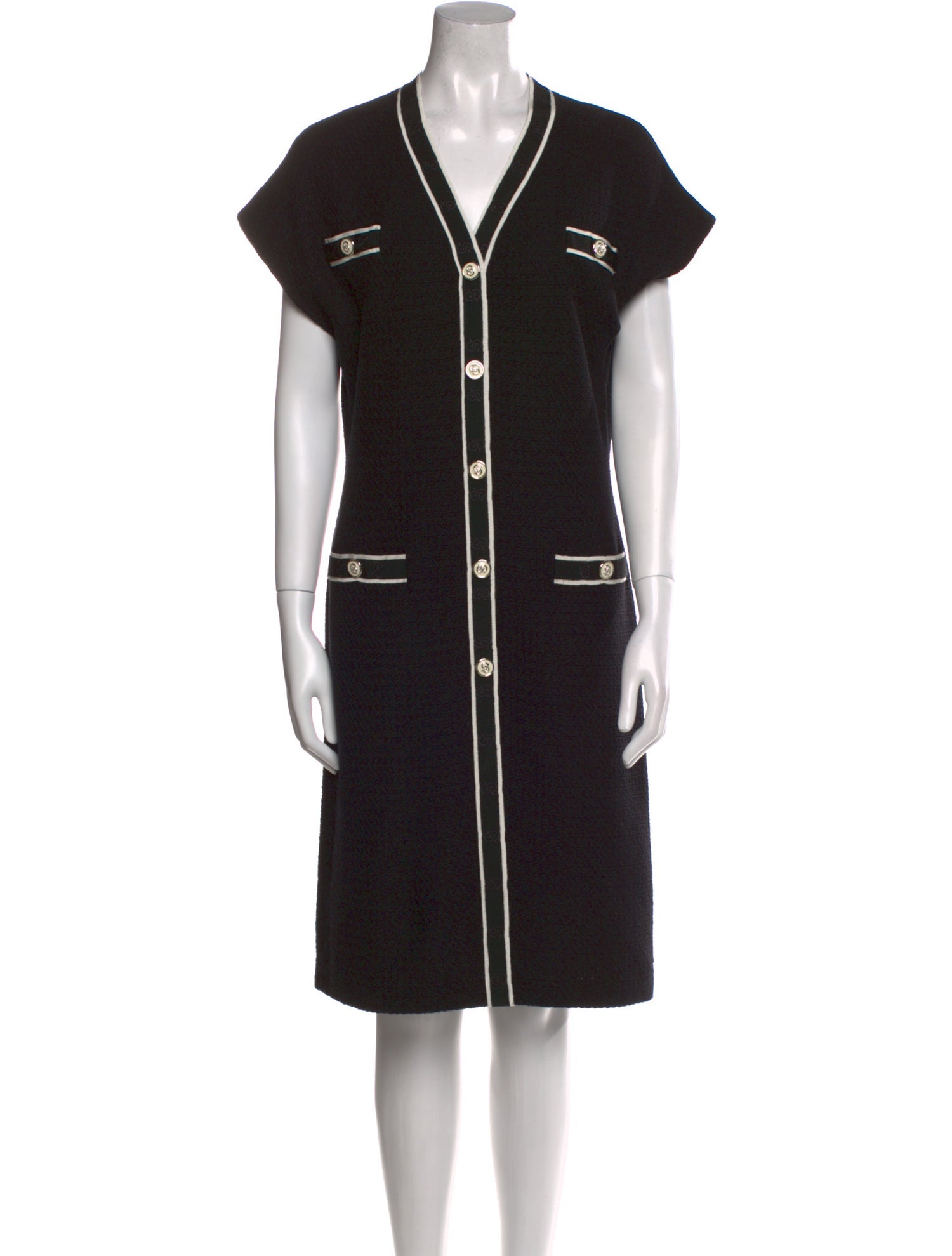 Salvatore Ferragamo V-Neck Knee-Length Dress