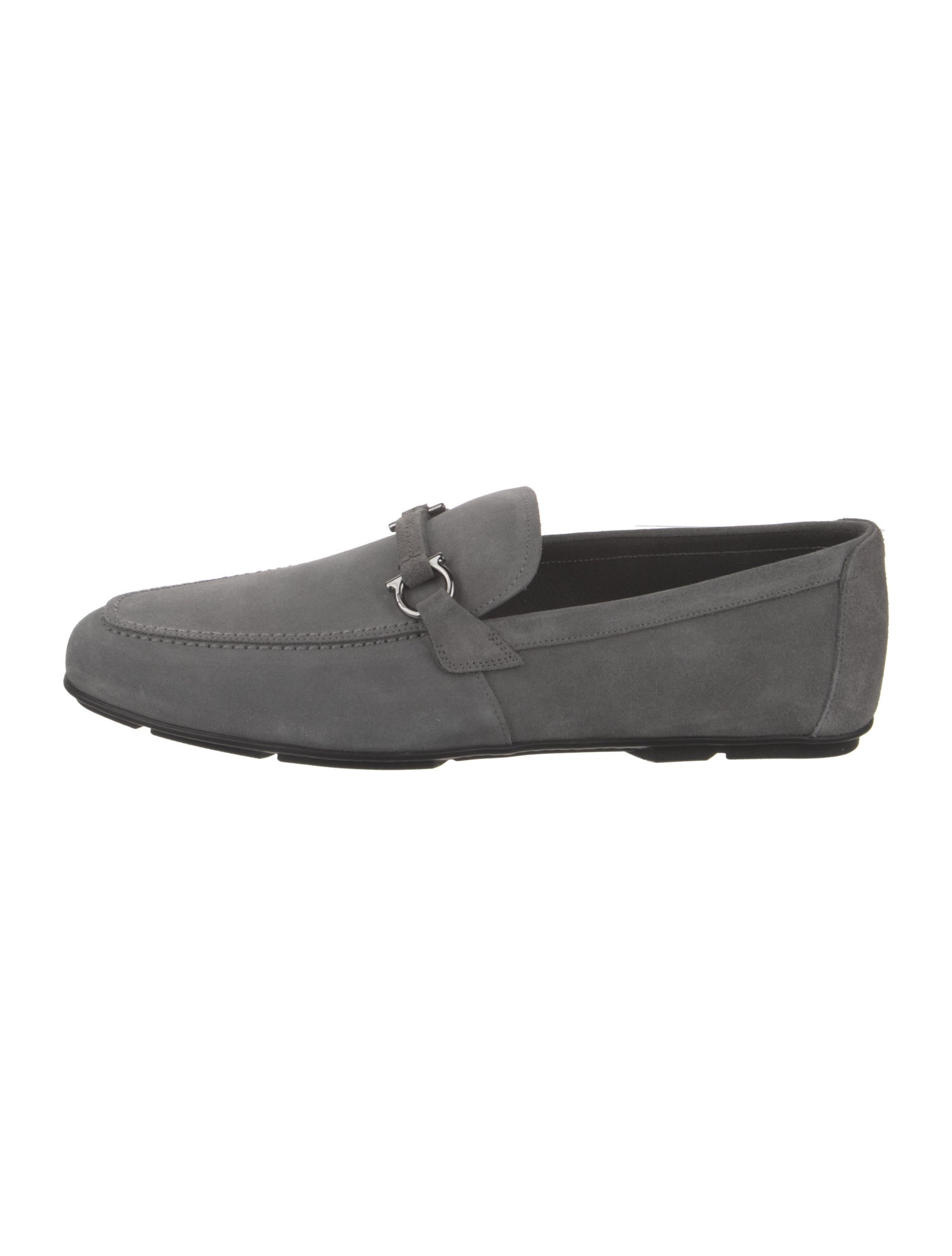 Salvatore Ferragamo Gancini Logo Suede Loafers