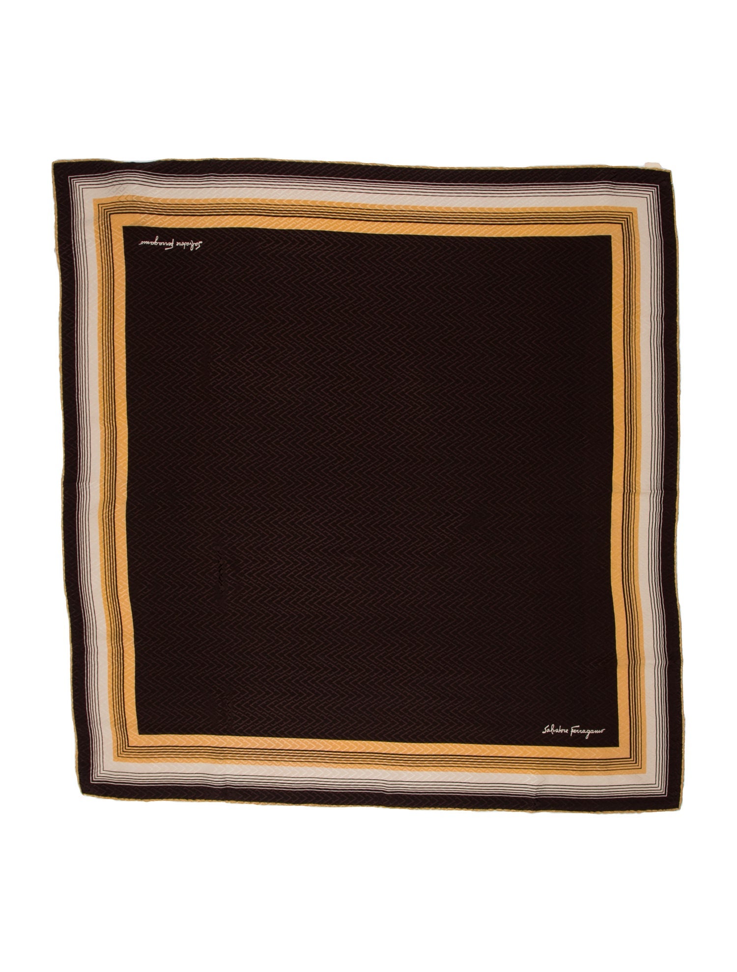 Salvatore Ferragamo Silk Striped Scarf w/ Tags