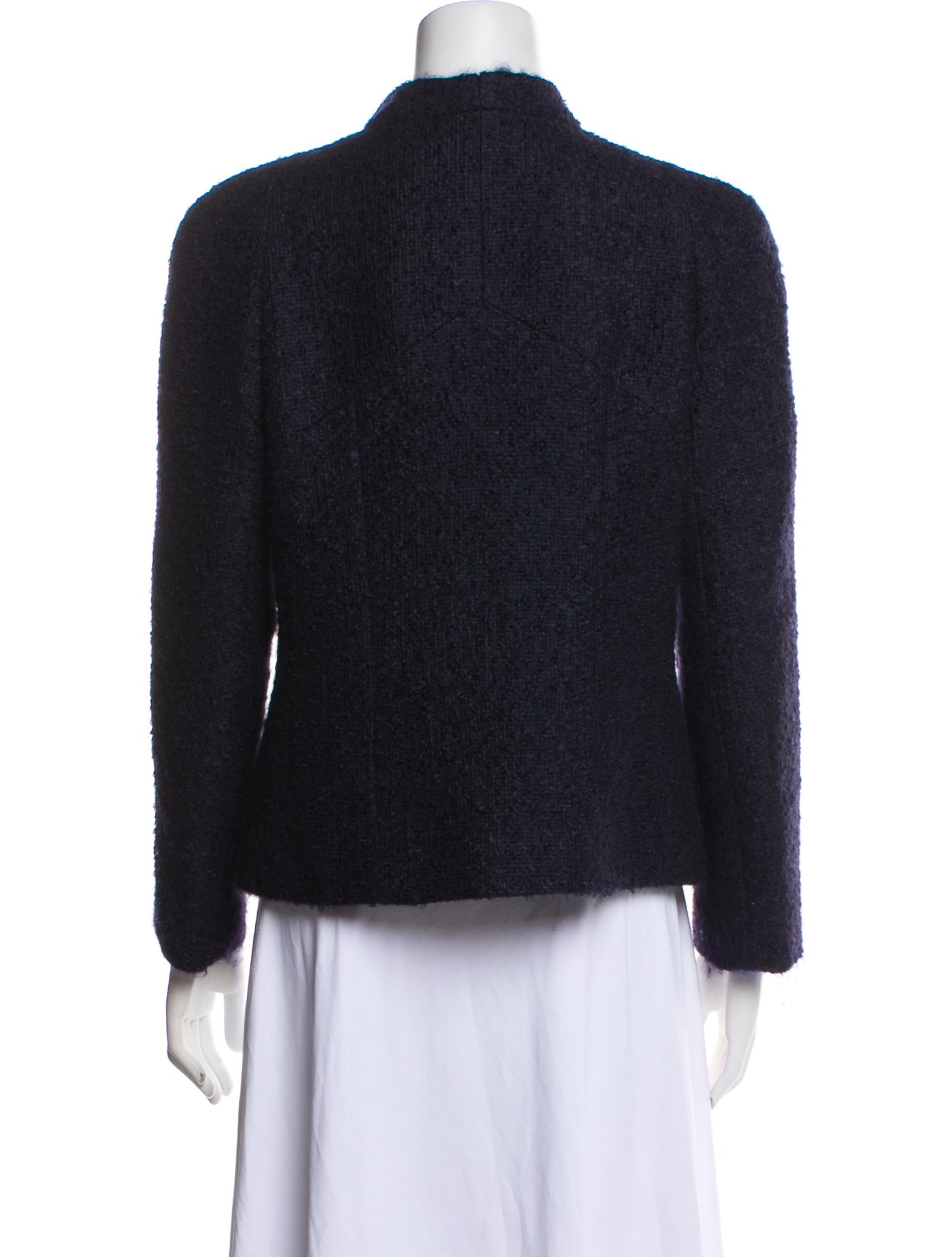 Salvatore Ferragamo Wool Tweed Pattern Blazer