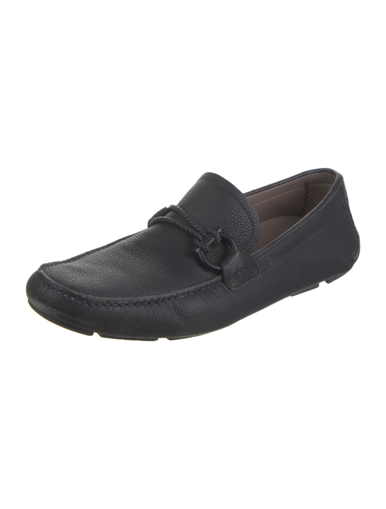 Salvatore Ferragamo Gancini Logo Leather Drivers