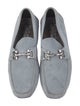 Salvatore Ferragamo Horsebit Accent Suede Moccasins