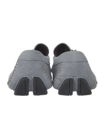 Salvatore Ferragamo Horsebit Accent Suede Moccasins