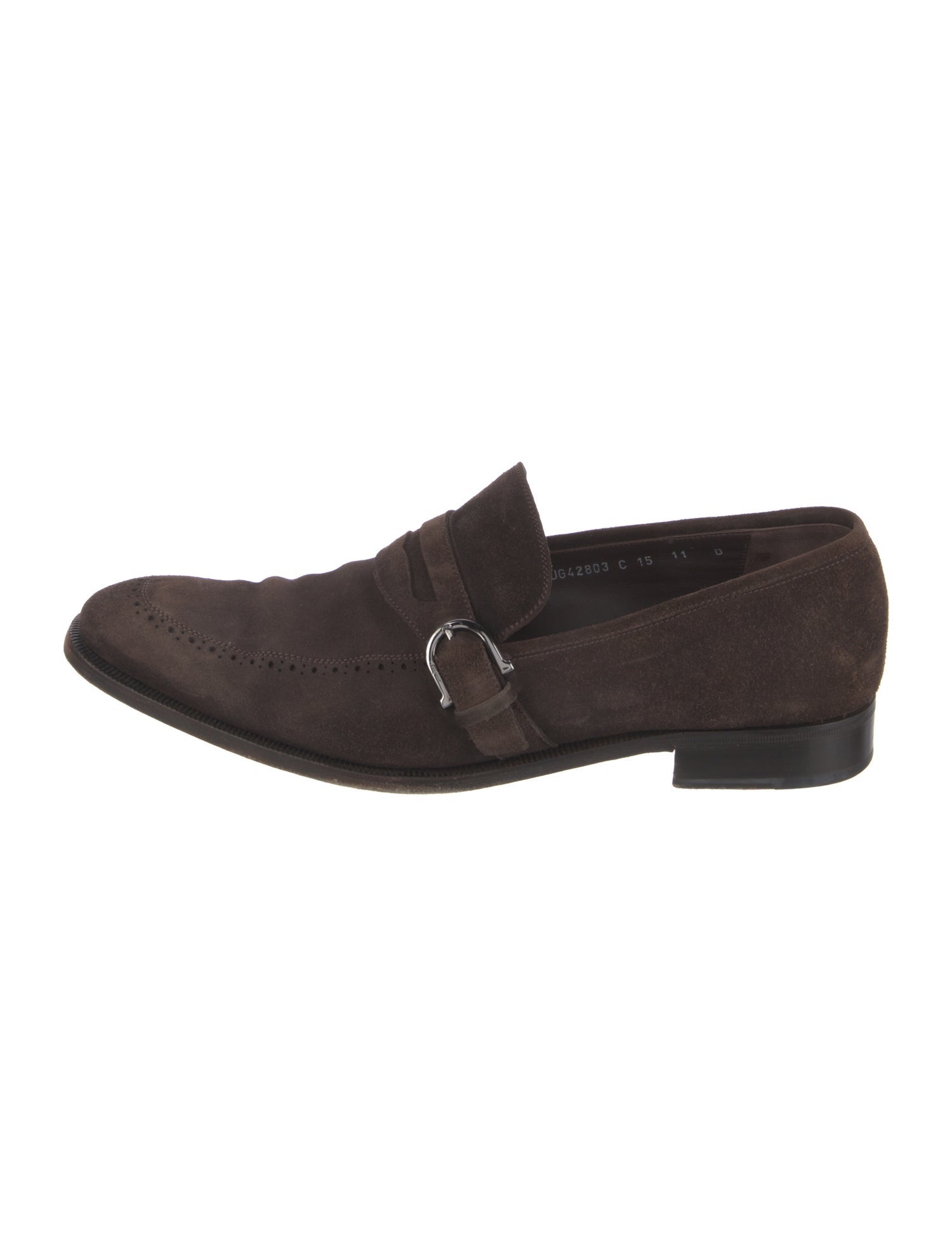 Salvatore Ferragamo Gancini Logo Suede Loafers