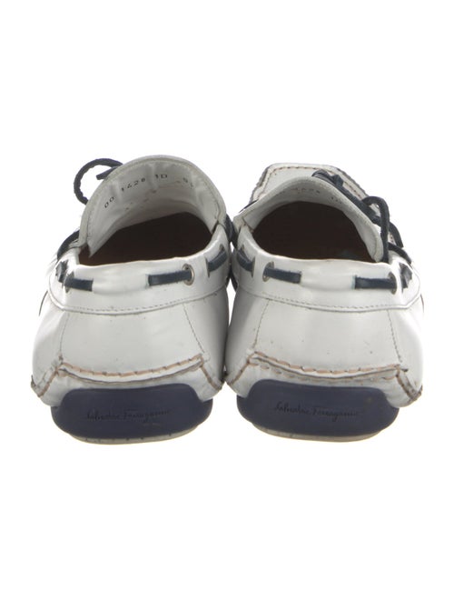 Salvatore Ferragamo Gancini Logo Leather Boat Shoes