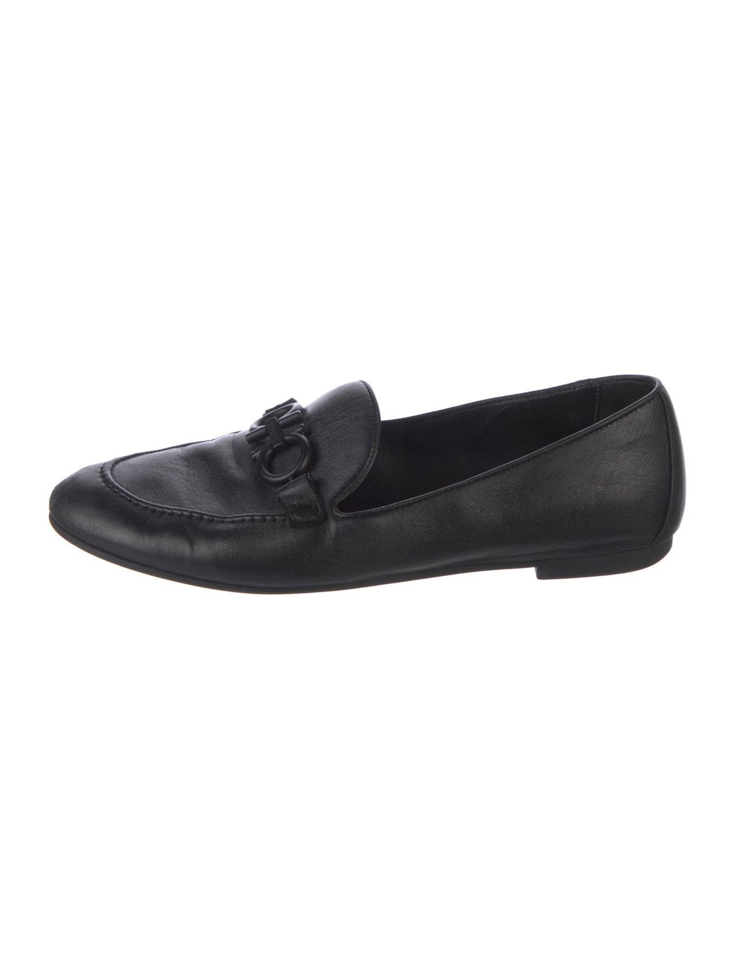 Salvatore Ferragamo Gancini Logo Leather Loafers