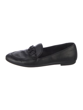 Salvatore Ferragamo Gancini Logo Leather Loafers
