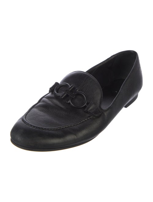 Salvatore Ferragamo Gancini Logo Leather Loafers