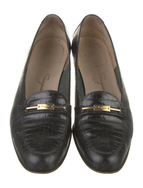 Salvatore Ferragamo Leather Animal Print Loafers