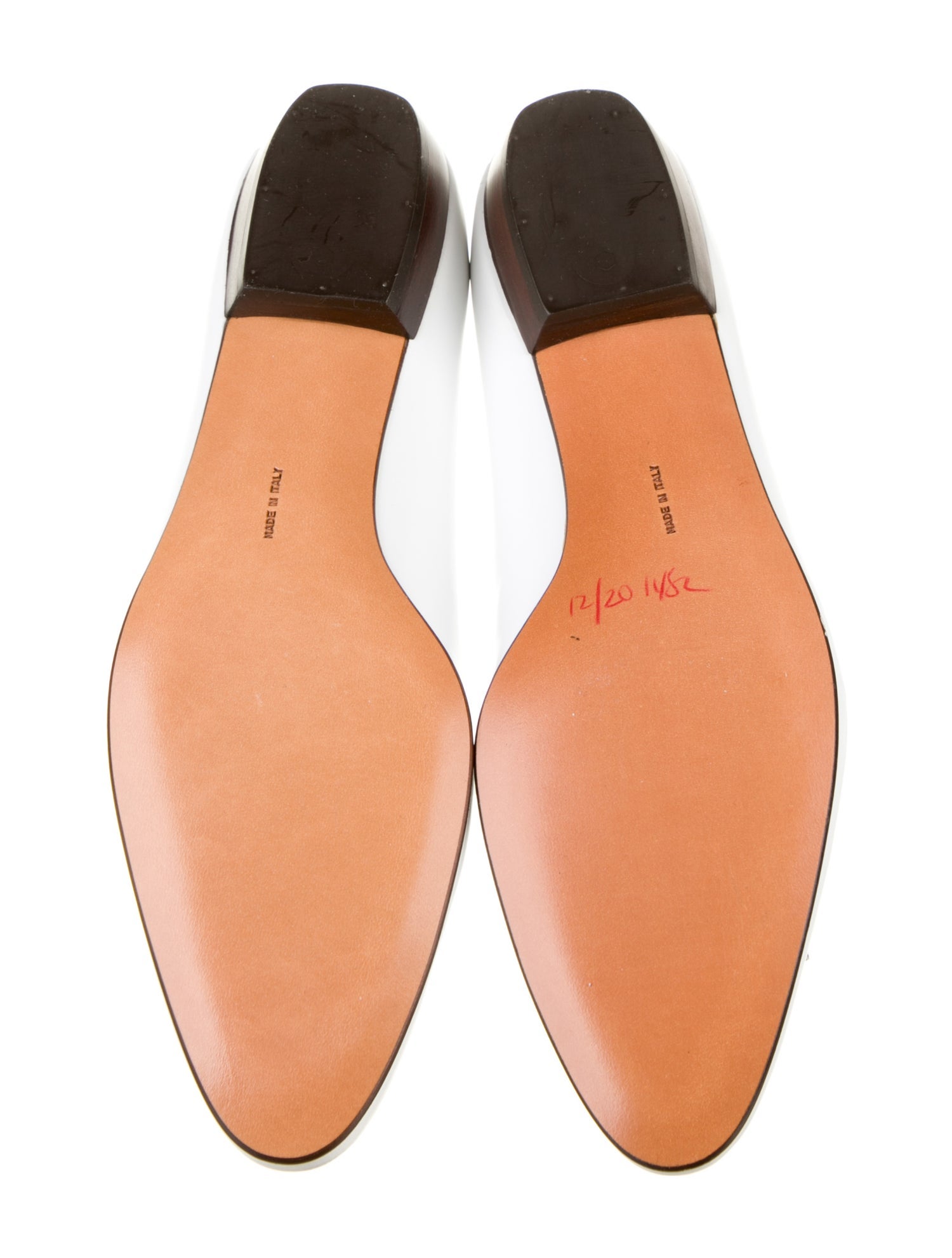 Salvatore Ferragamo Leather Bow Accents Flats