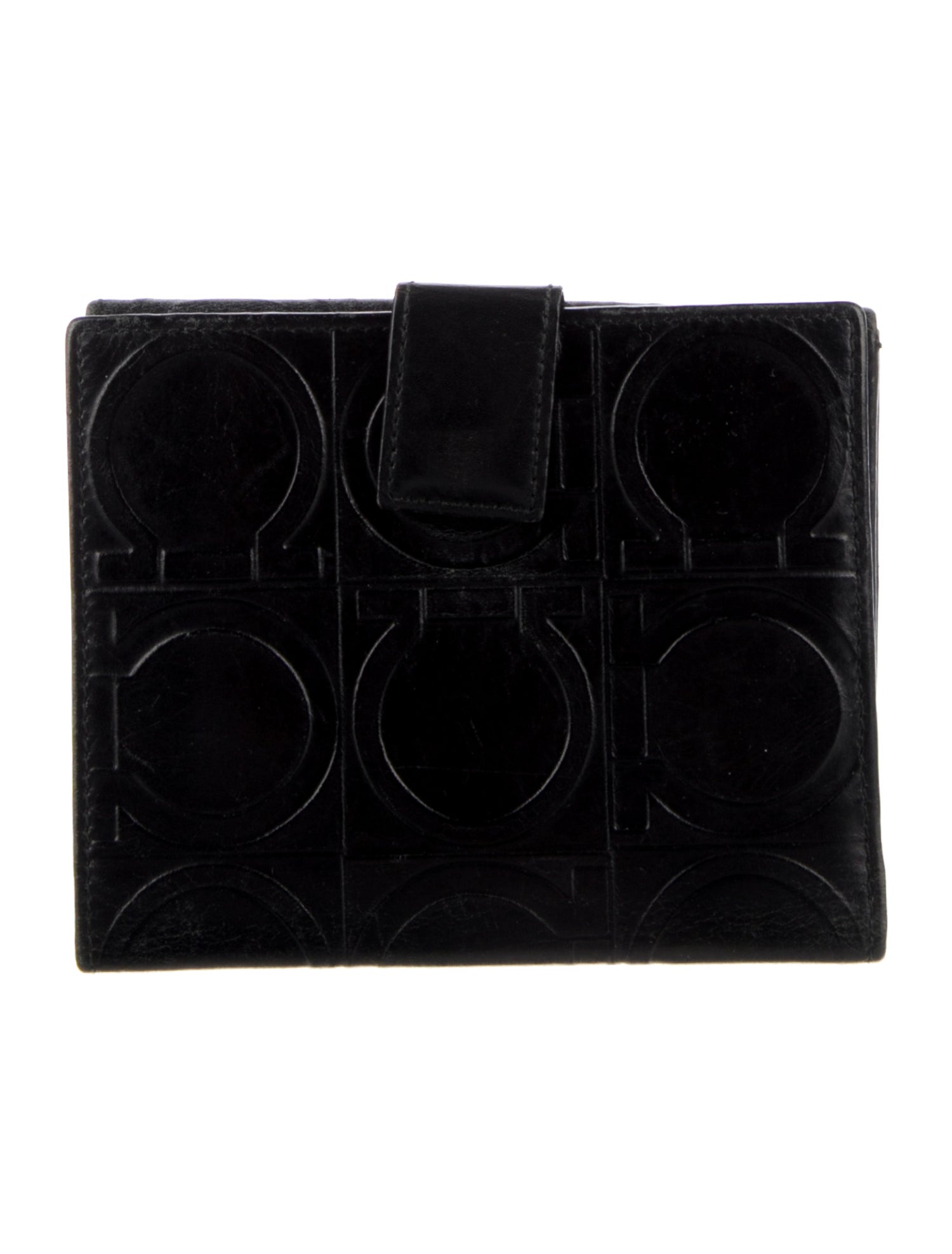 Salvatore Ferragamo Leather Striped French Purse